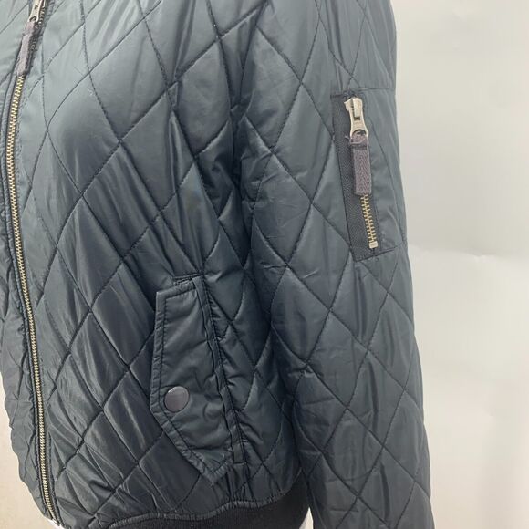 Volcom Flight Jacket Womens S Small Black Full Zip Insulated Quilted Bomber - Picture 12 of 16